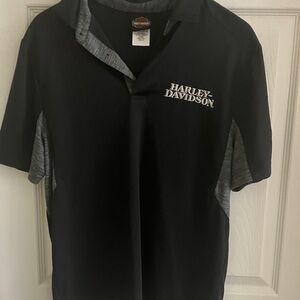 Harley-Davidson Chicago Men's Polo Shirt in Black and Gray